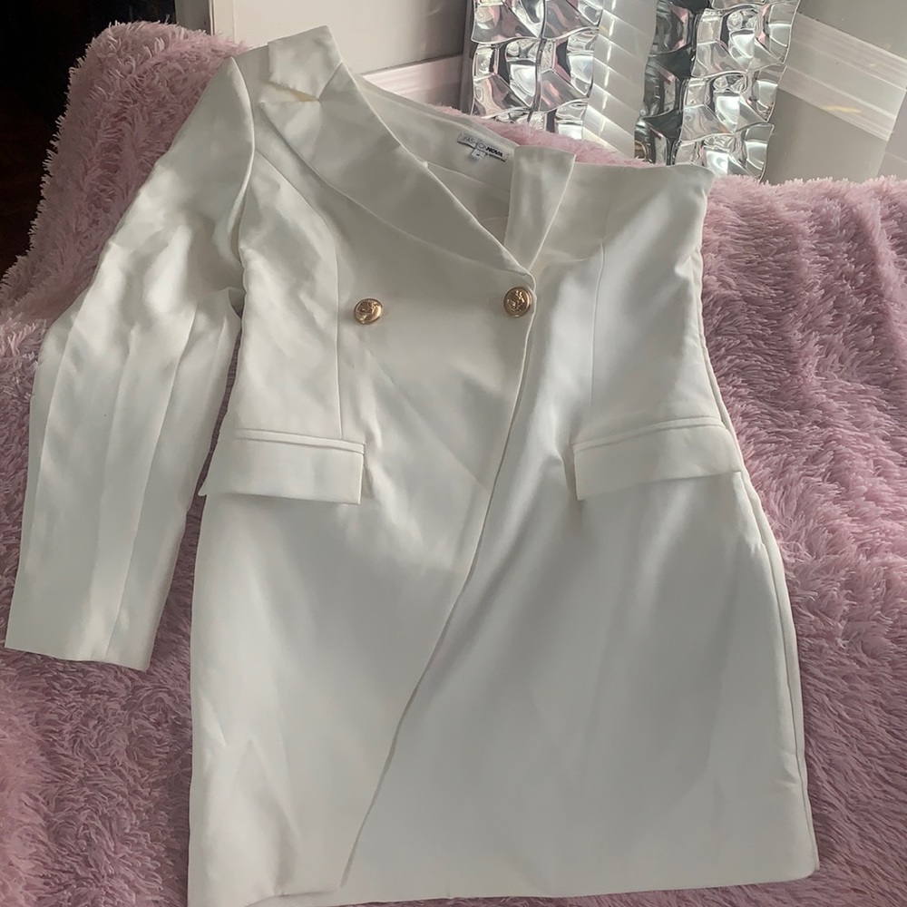 White One Shoulder Dress